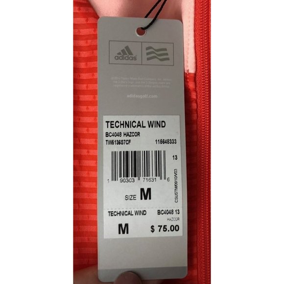 Women's Adidas Golf Technical Lightweight Wind Vest Haze Coral Medium NEW - Picture 3 of 7